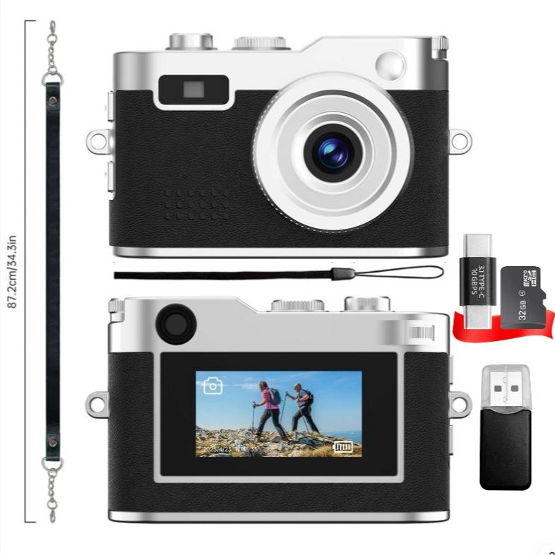 Mini Keychain Digital Camera Pocket-Size Camera 1080P HD with 1Mp LensFlash & 0.96" Screen, 32G Card Retro Vlog Camera for Travel, Concerts Kids & Instant Party 21
