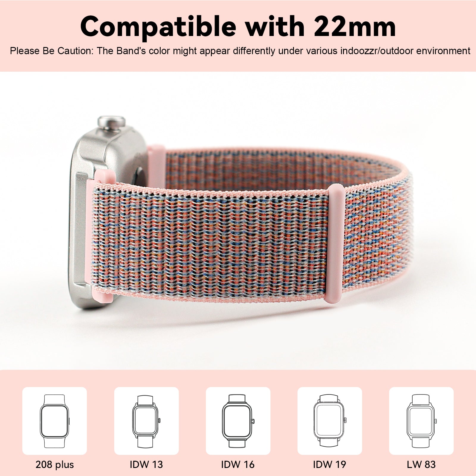 Soft Nylon Sport Strap Replacement band 18mm 20mm 22mm(Free shipping for 2 or more watch straps)(Milk White) 14