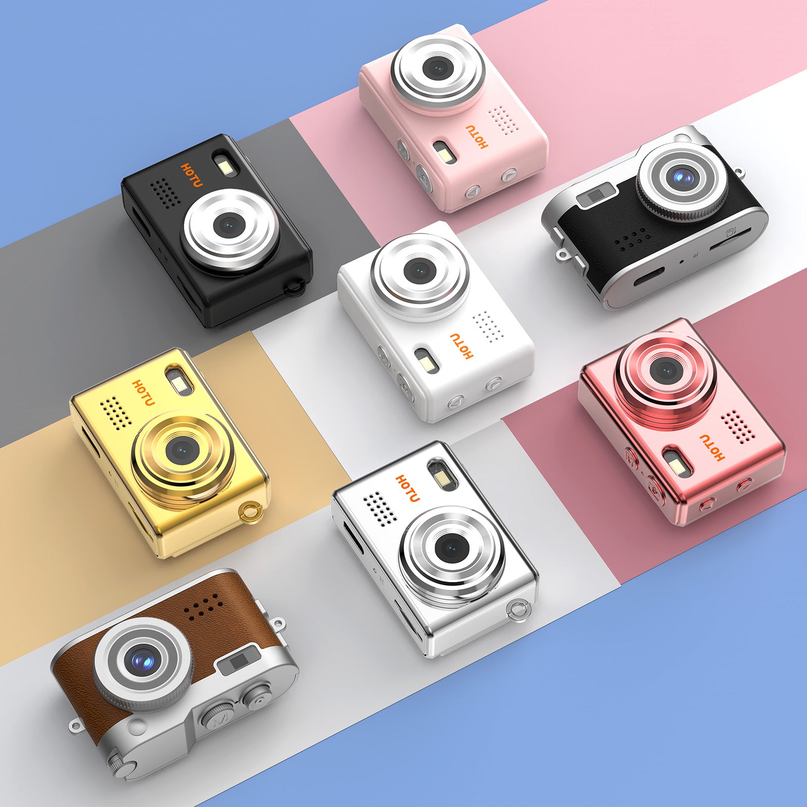 Mini Keychain Digital Camera Pocket-Size Camera 1080P HD with 1Mp LensFlash & 0.96" Screen, 32G Card Retro Vlog Camera for Travel, Concerts Kids & Instant Party 18