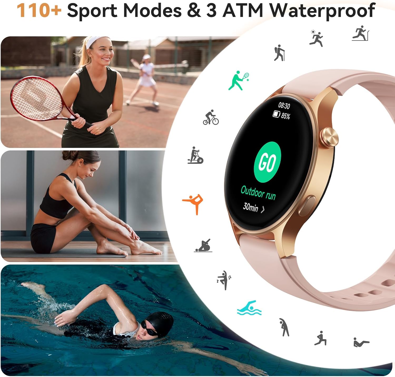 【AR-01】Ultra-Clear Screen Activity Trackers with Heart Rate/Sleep/SpO2 Monitor 7