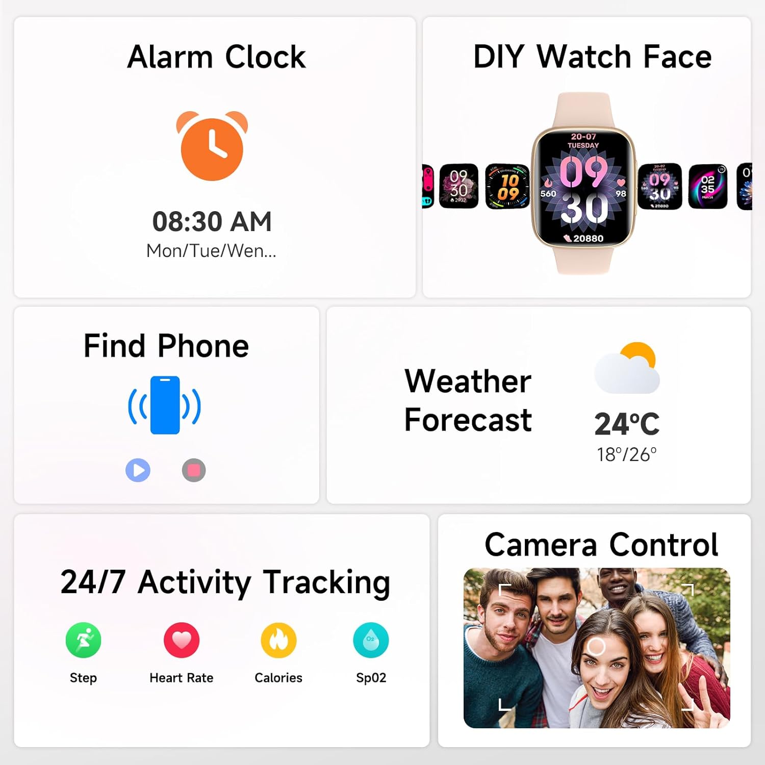 【GTX20】1.85" AMOLED Screen Smartwatch Compatible iPhone/Samsung/Android (Answer/Make Call) 10