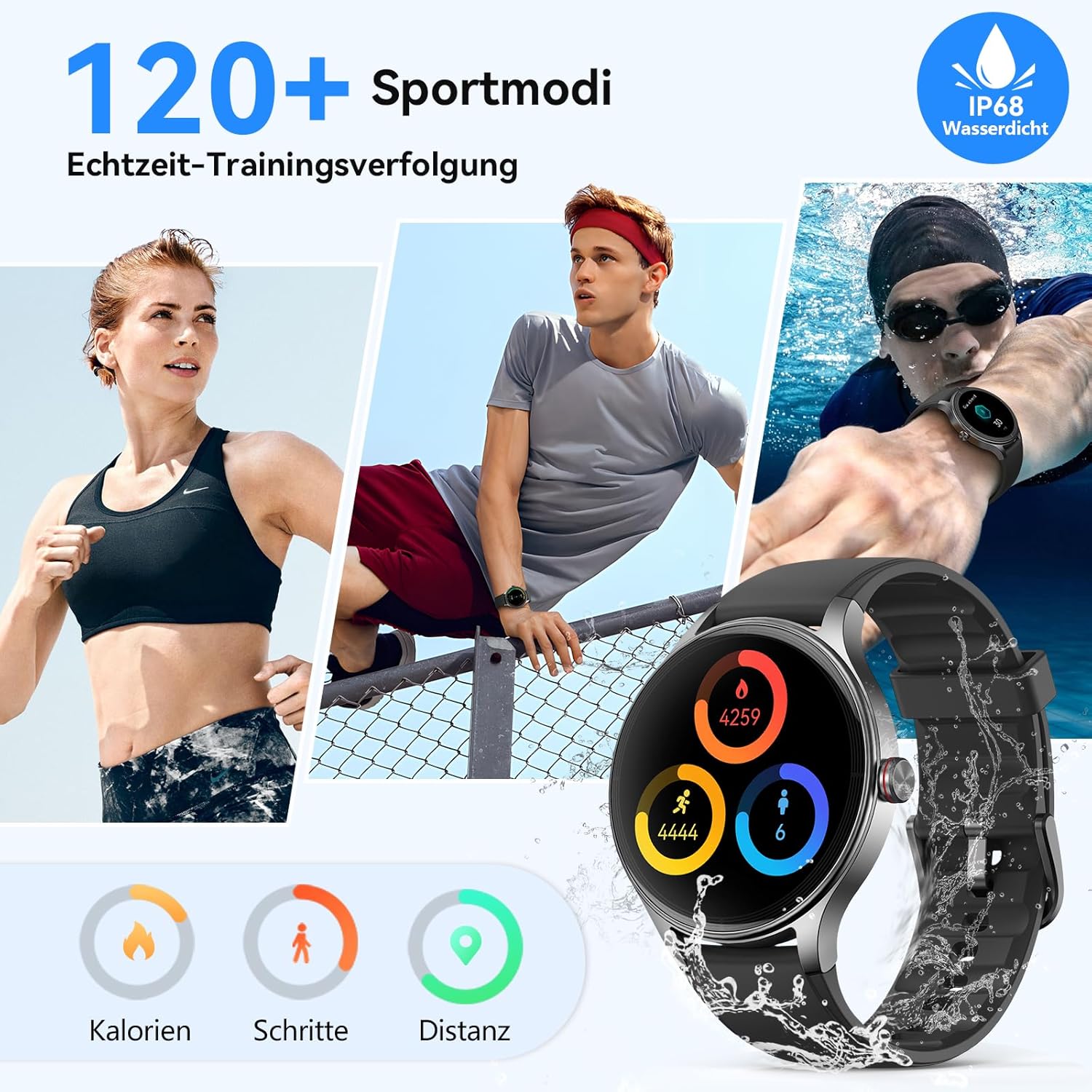 【DR06】Smartwatch Men Women 1.27 Inch AMOLED Display Smartwatch with Phone Function/AI Voice Assistant 9