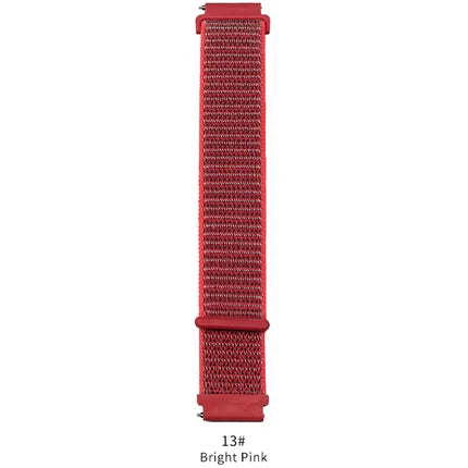 Soft Nylon Sport Strap Replacement band 18mm 20mm 22mm(Free shipping for 2 or more watch straps)（Milk White） 17