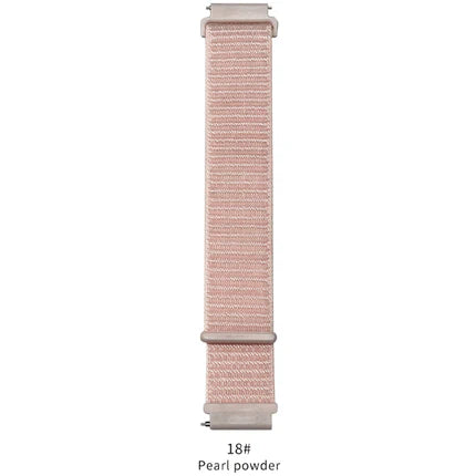 Soft Nylon Sport Strap Replacement band 18mm 20mm 22mm(Free shipping for 2 or more watch straps)（Milk White） 20