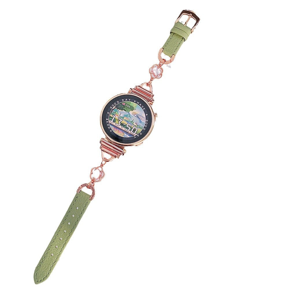 【Band Only】Clover Flower Metal & Leather Band