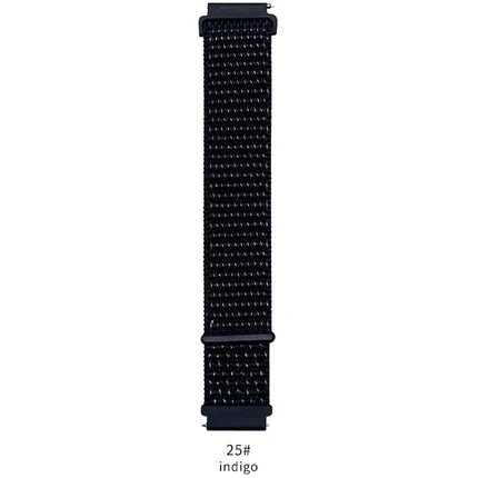 Soft Nylon Sport Strap Replacement band 18mm 20mm 22mm(indigo）
