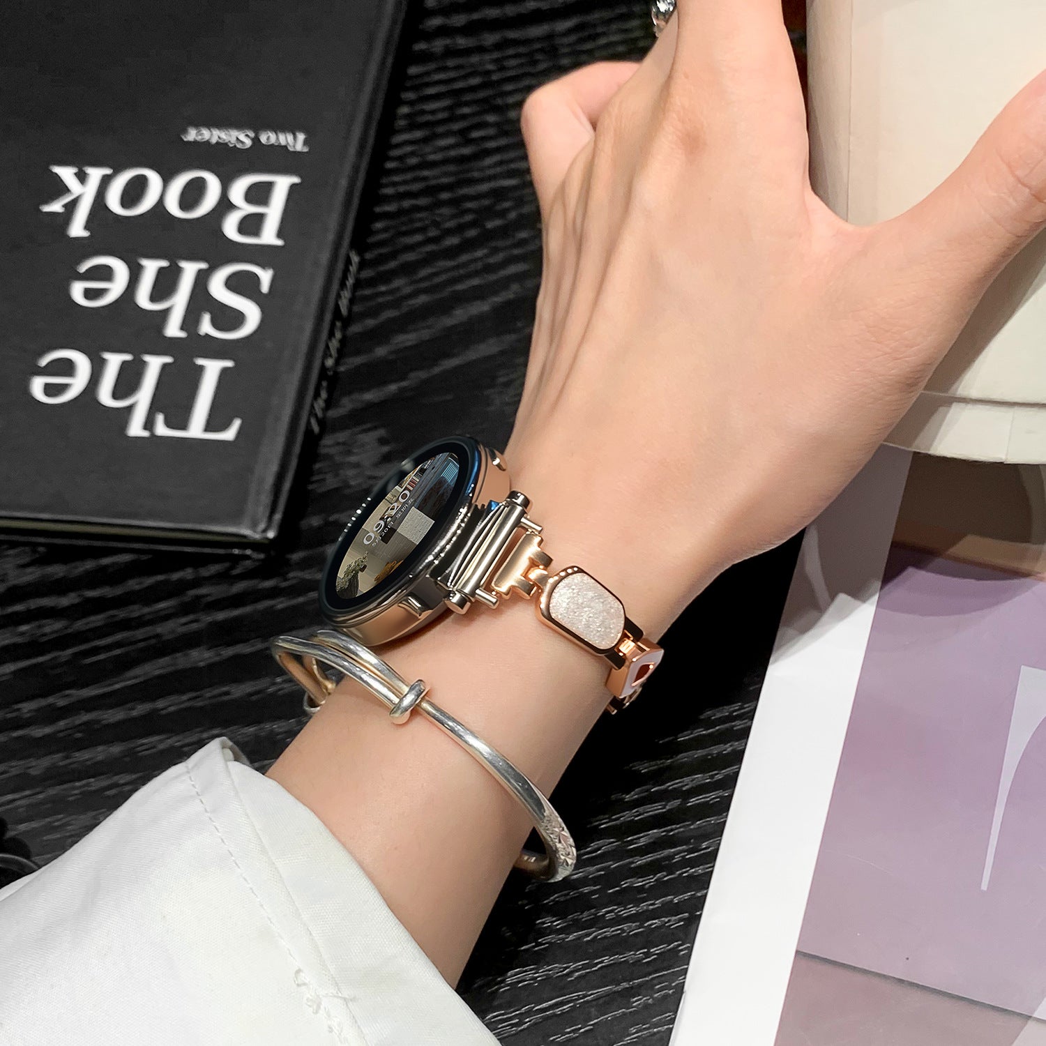 【Band Only】Glitter Gold Sparkle Watch Band 7
