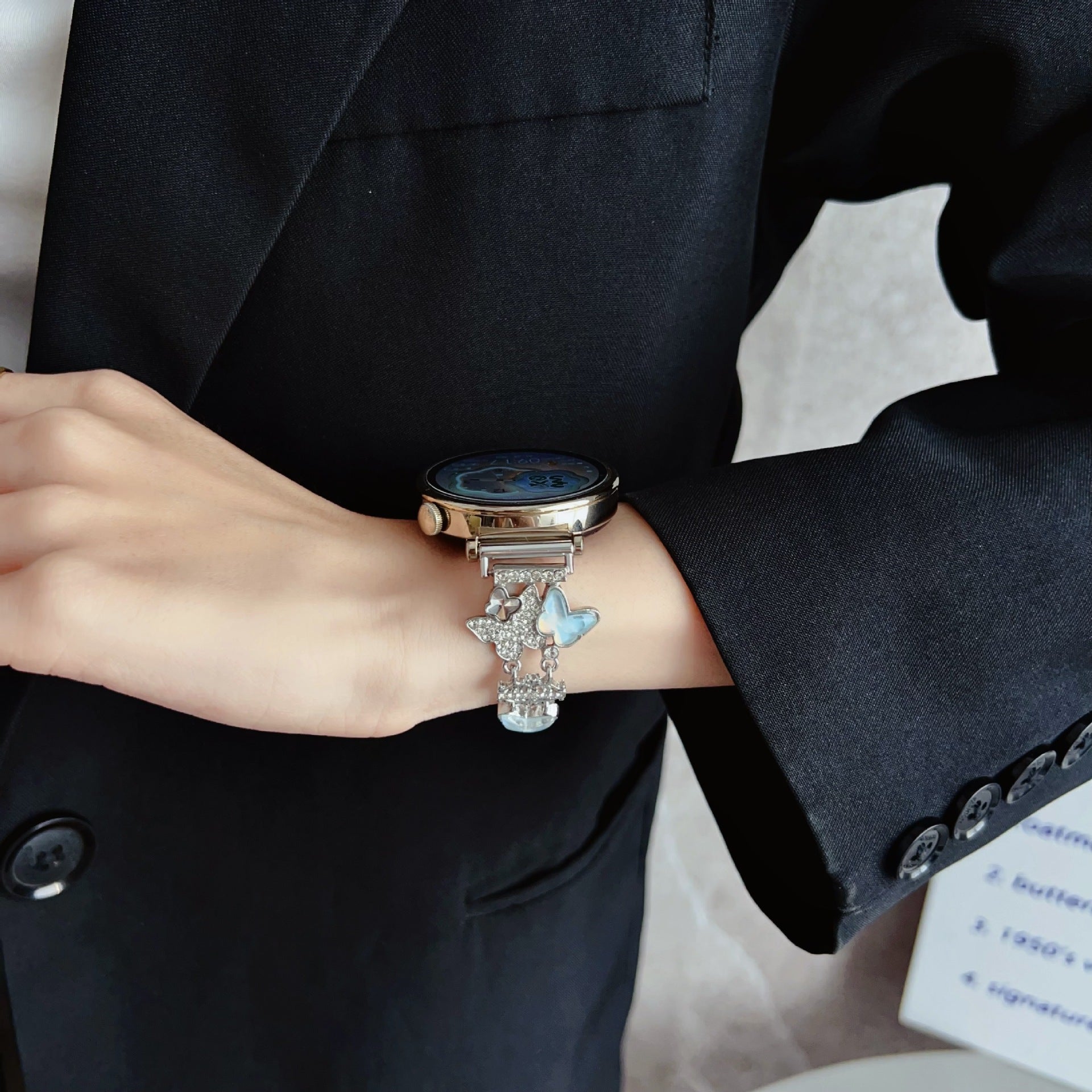 【Band Only】Butterfly Diamond Watch Band 7