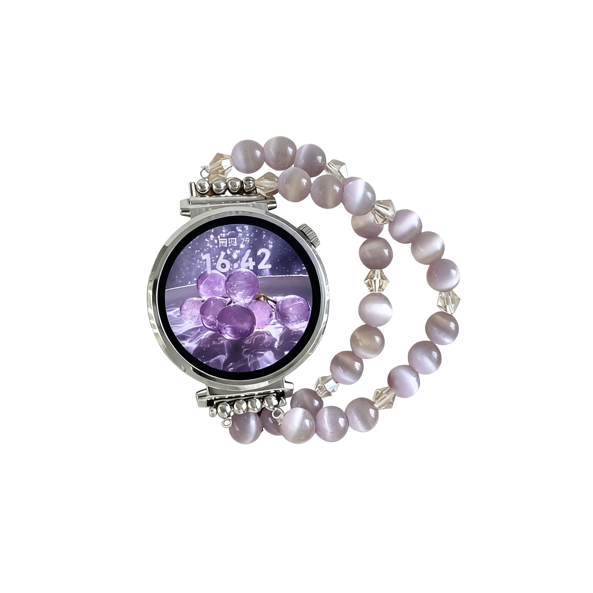 【Band Only】Crystal Beaded Watch Strap with Cat Eye Stones