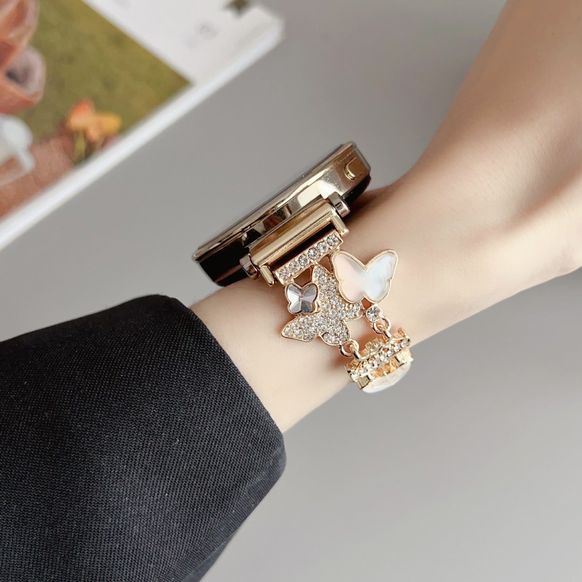 【Band Only】Butterfly Diamond Watch Band 8