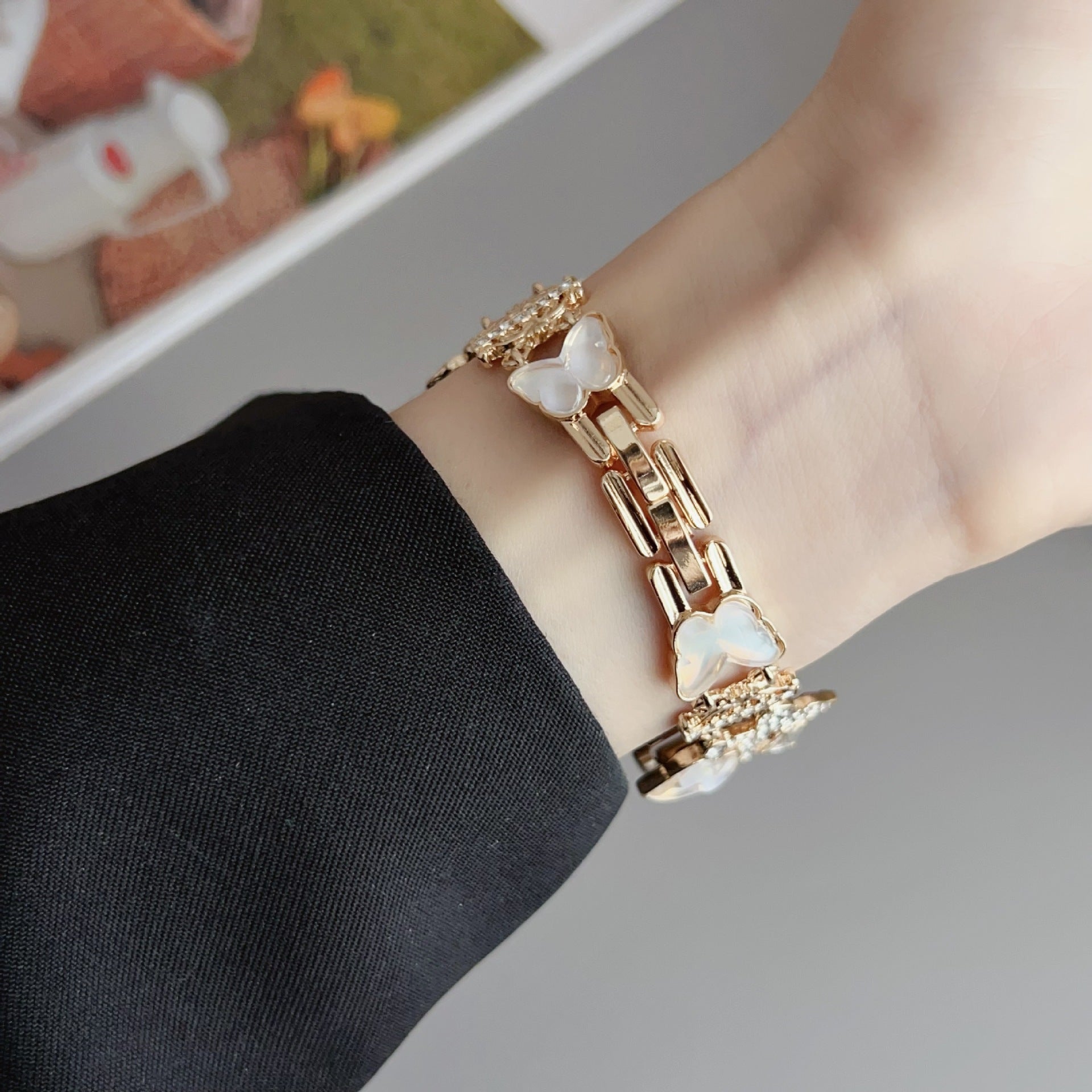 【Band Only】Butterfly Diamond Watch Band 9