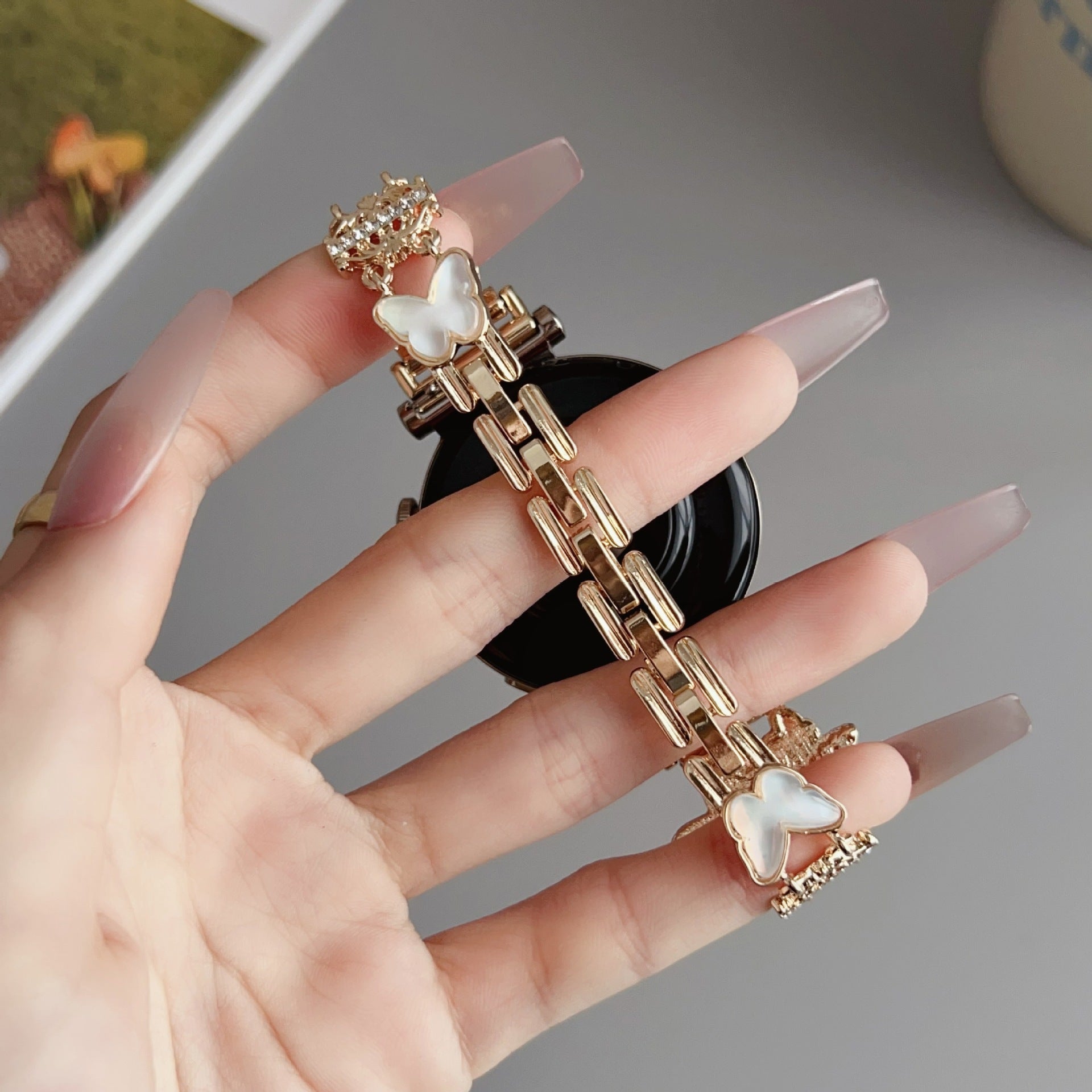 【Band Only】Butterfly Diamond Watch Band 10