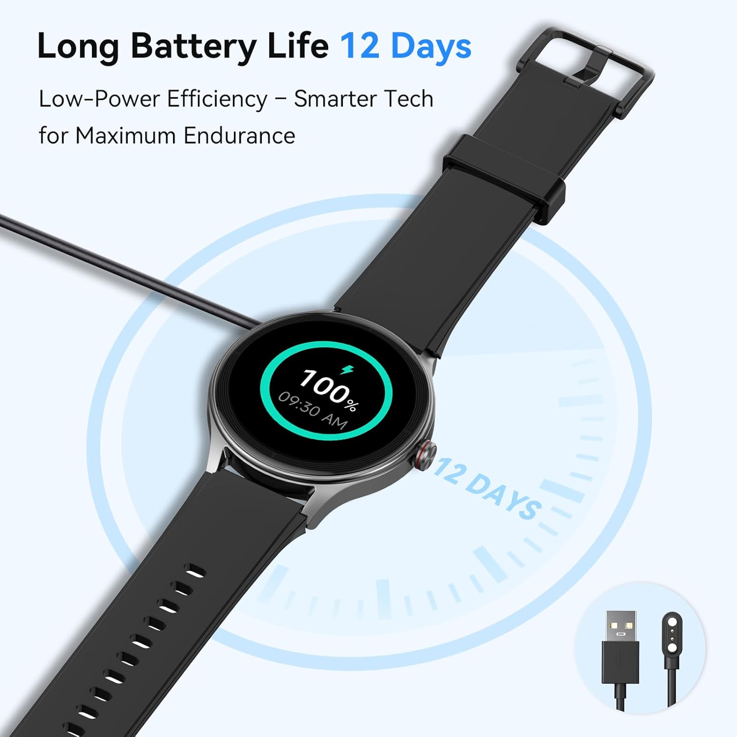 【DR06】Smart Watches for Women (2 Bands), 40mm Stylish Round Smartwatch, IP68 Waterproof Fitness Tracker with Bluetooth Calls (Make/Answer), Heart Rate/SpO2/Sleep Monitor, 7 Days Battery 6