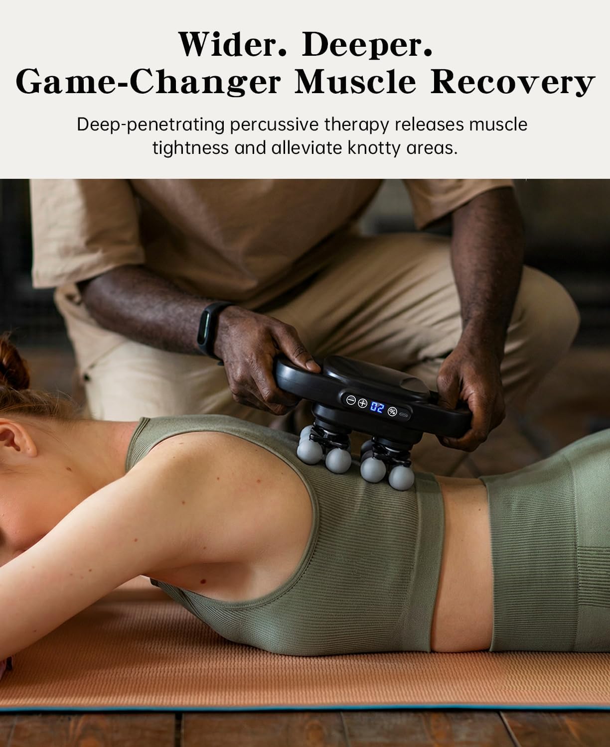 16/20 Head Massage Gun Set Muscle Massager with 3 Modes & 30 Intensities for Back/Hips/Legs/Shoulders/Foot Body Muscle Pain Relief 10