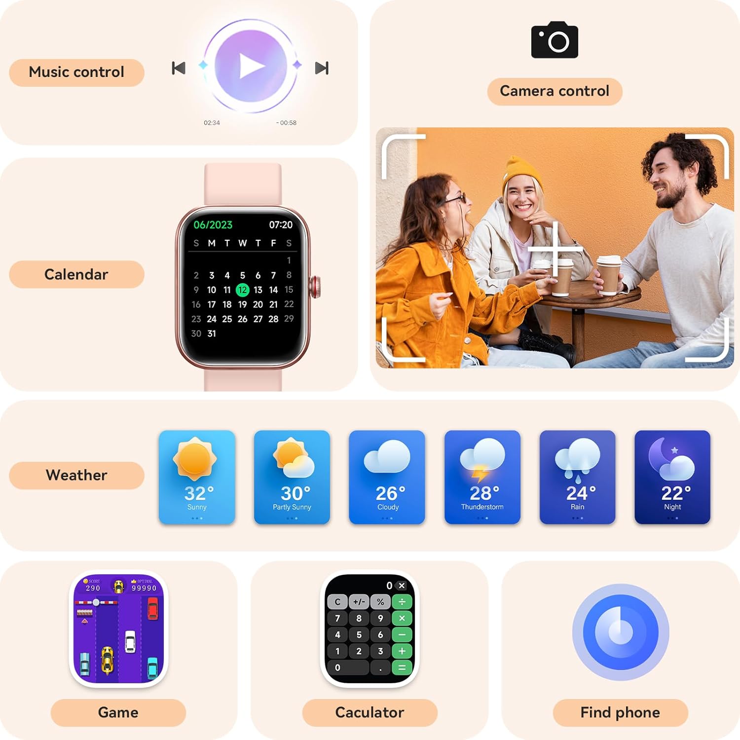 【IDW15】Smart Watches 1.91" HD Fitness Tracker with 105+ Sport Modes, IP68 Waterproof 7