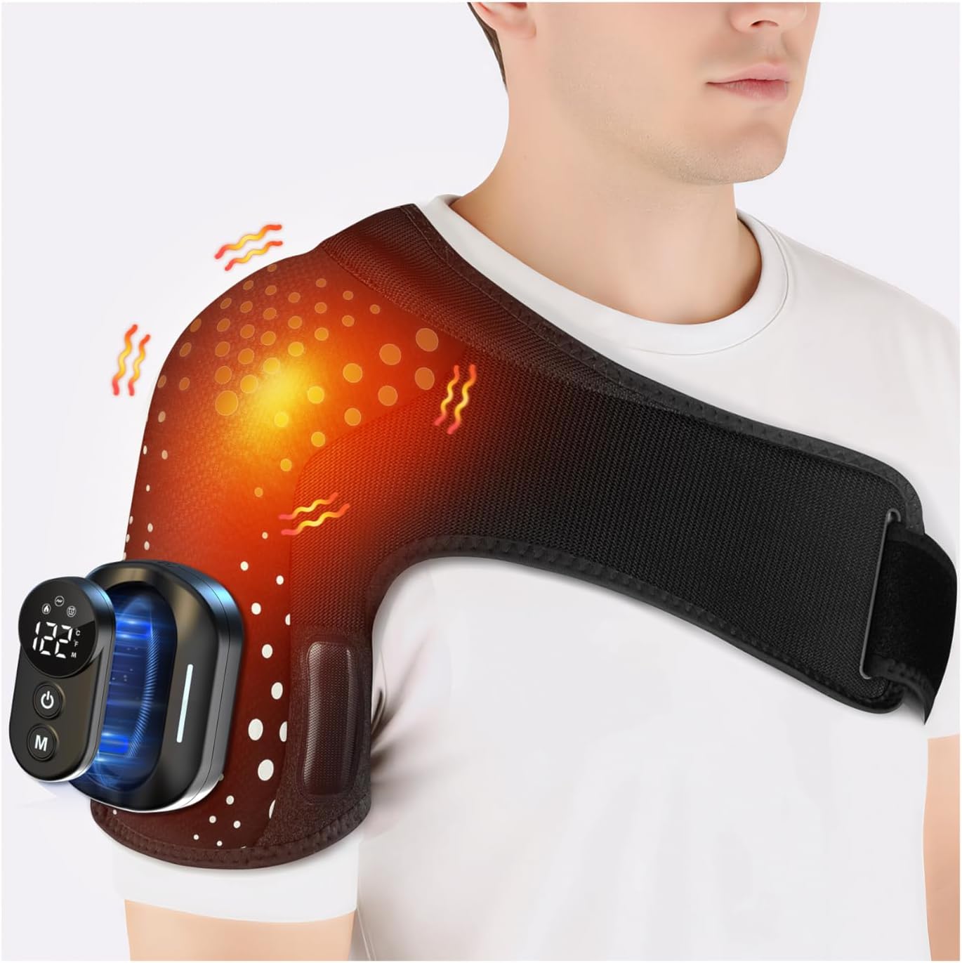 Shoulder Massage pad, with Heat Vibration 5 Levels Adjustable