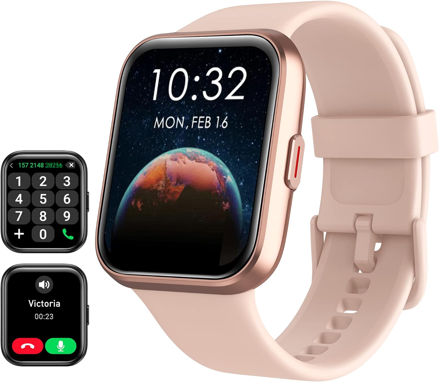 【IDW208 PLUS】 1.8" Touch Screen Fitness Tracker with Answer/Make Calls, IP68 Waterproof Heart Rate/Sleep/SpO2 Monitor, Pedometer, 100+ Sport Modes