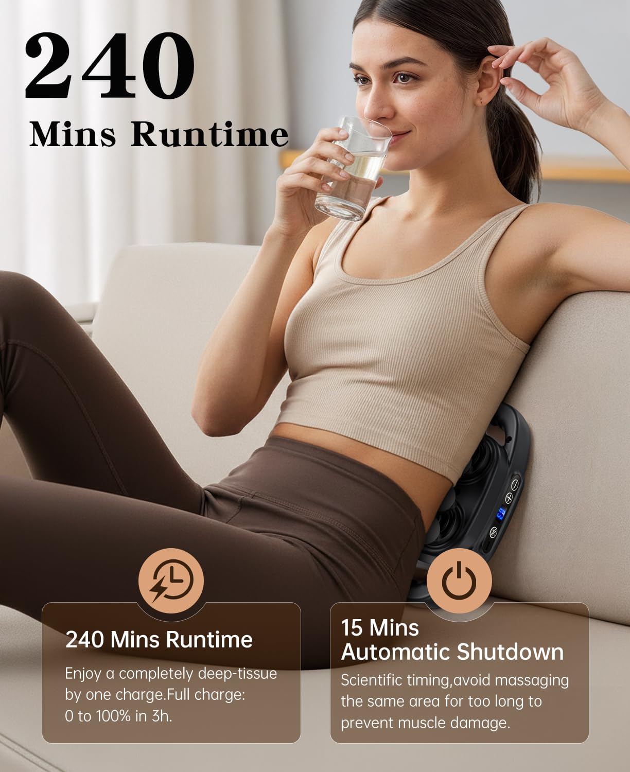 16/20 Head Massage Gun Set Muscle Massager with 3 Modes & 30 Intensities for Back/Hips/Legs/Shoulders/Foot Body Muscle Pain Relief 7