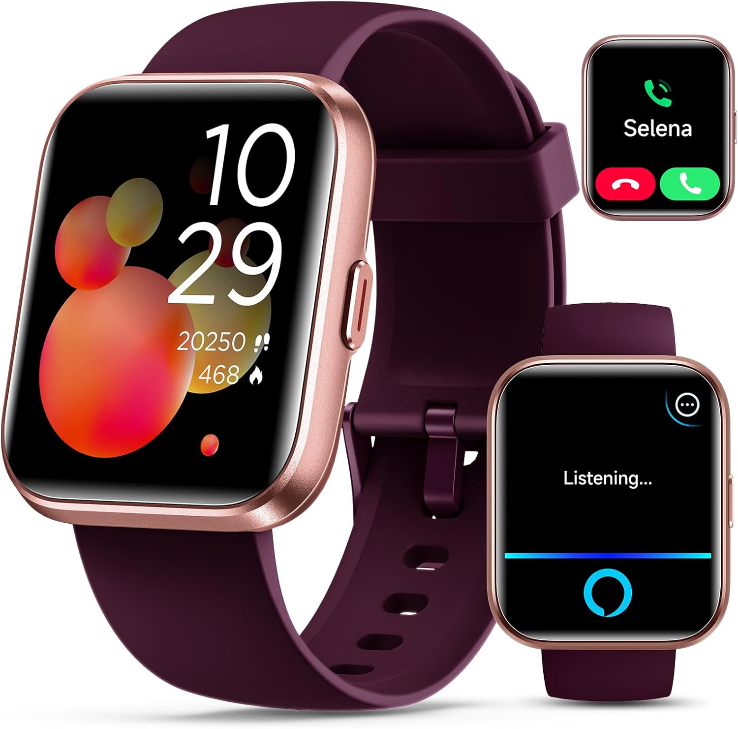 【IDW208】1.8'' Fitness Tracker Watch with Alexa, Call & Notification Alerts, Heart Rate & Sleep Monitor,Waterproof