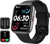 【ID208-PLUS】1.8" Touch Screen Fitness Tracker with Answer/Make Calls, IP68 Heart Rate/Sleep/SpO2 Pedometer