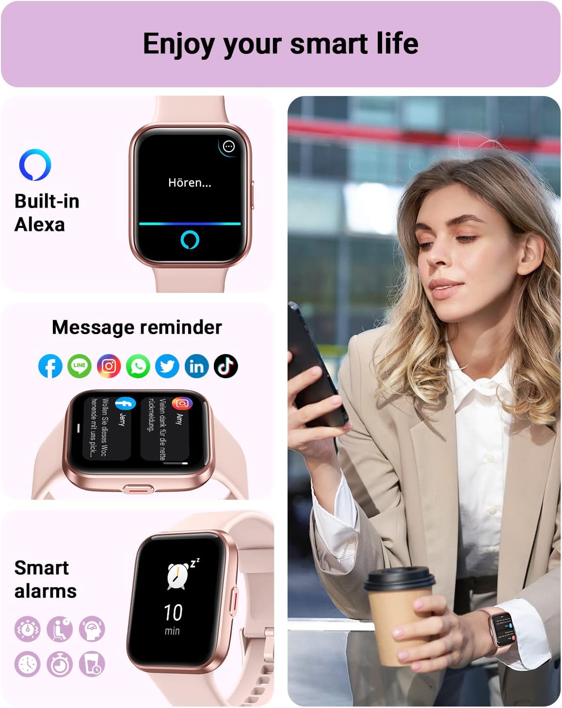 【IDW208 PLUS】 1.8" Touch Screen Fitness Tracker with Answer/Make Calls 11