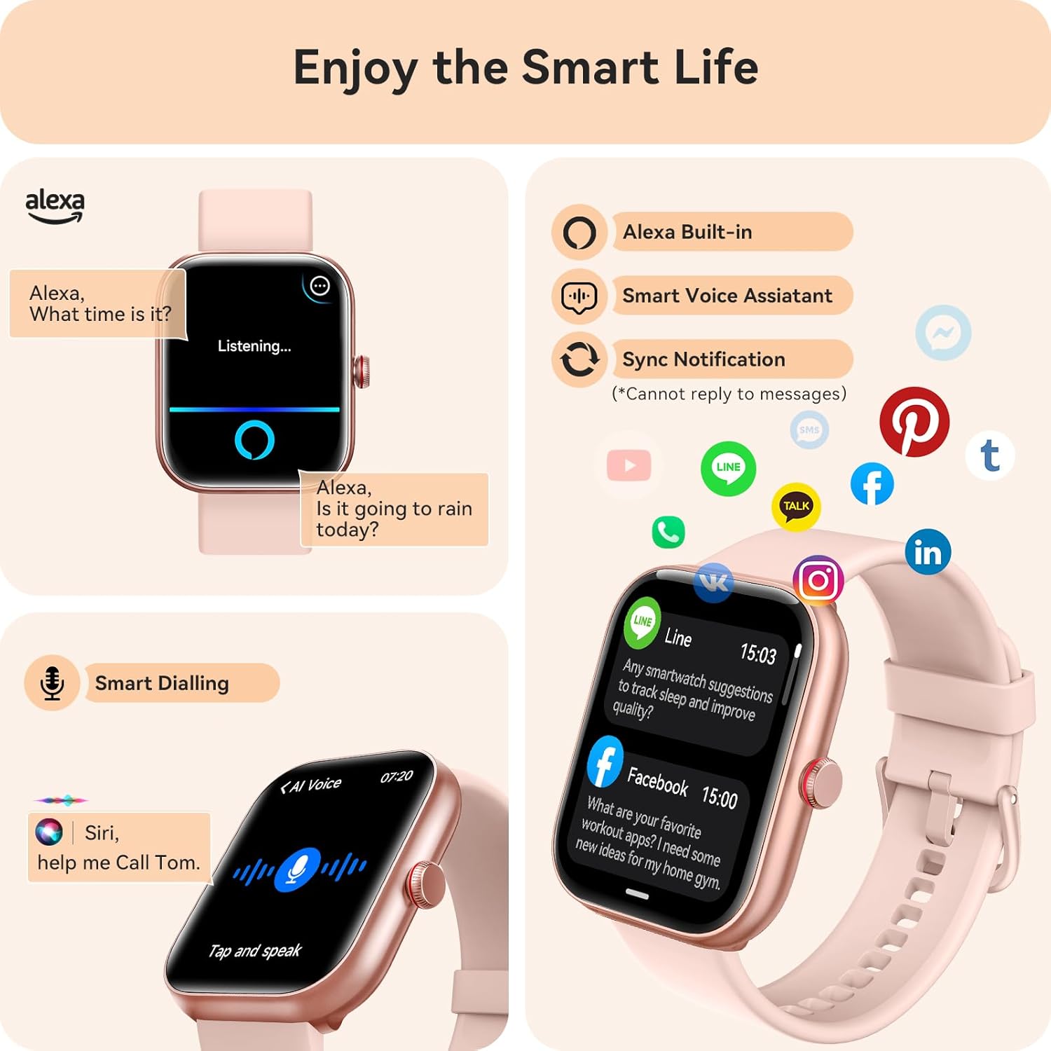 【IDW20】1.91" HD Fitness Tracker with 105+ Sport Modes Sleep/Heart Rate/SpO2/Stress Monitor 9