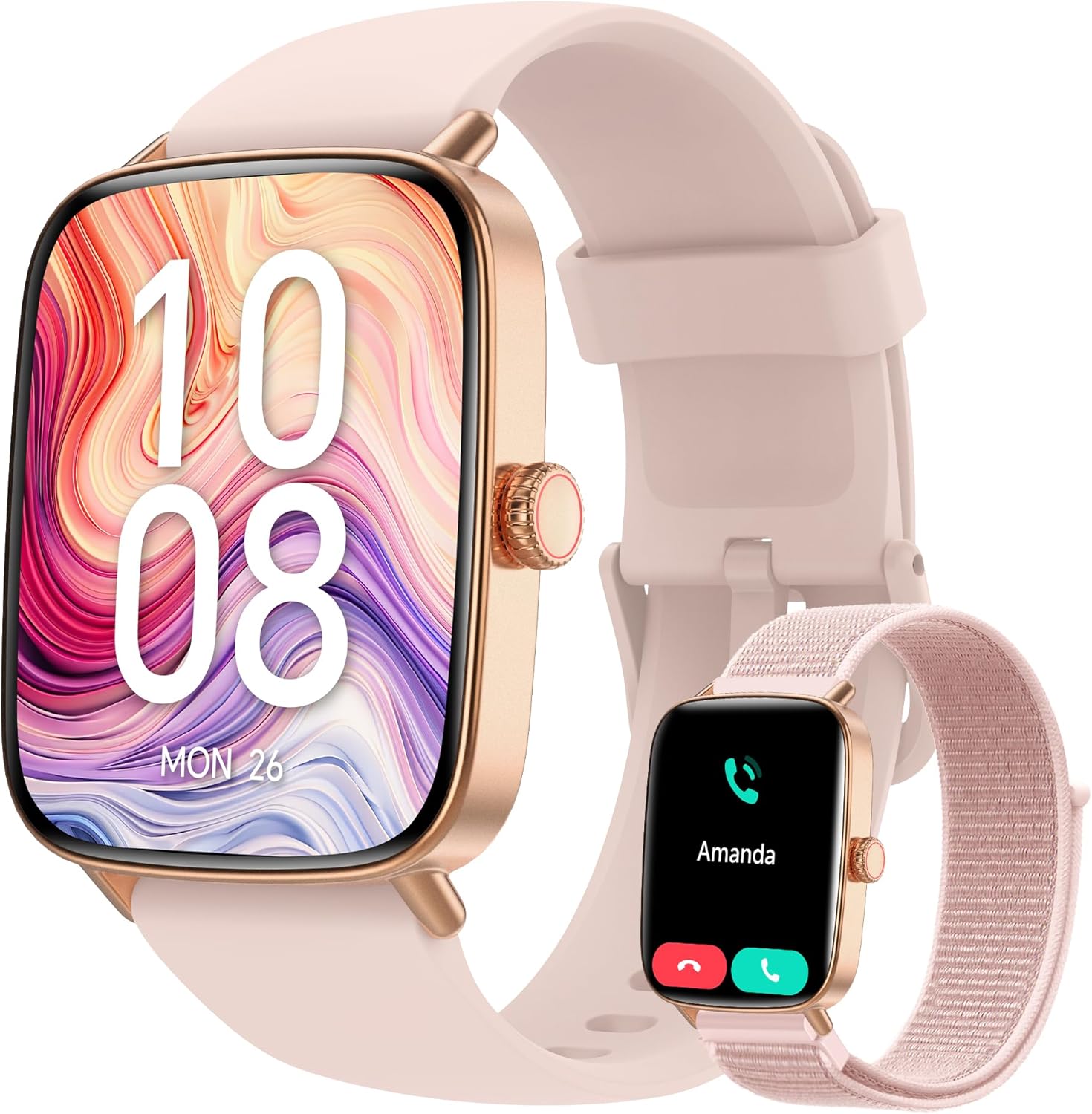 【IDW208】2025 New Smartwatch 1.85" HD Dynamic Dial Fitness Tracker with 110+ Sport Modes, Sleep/Health Monitor