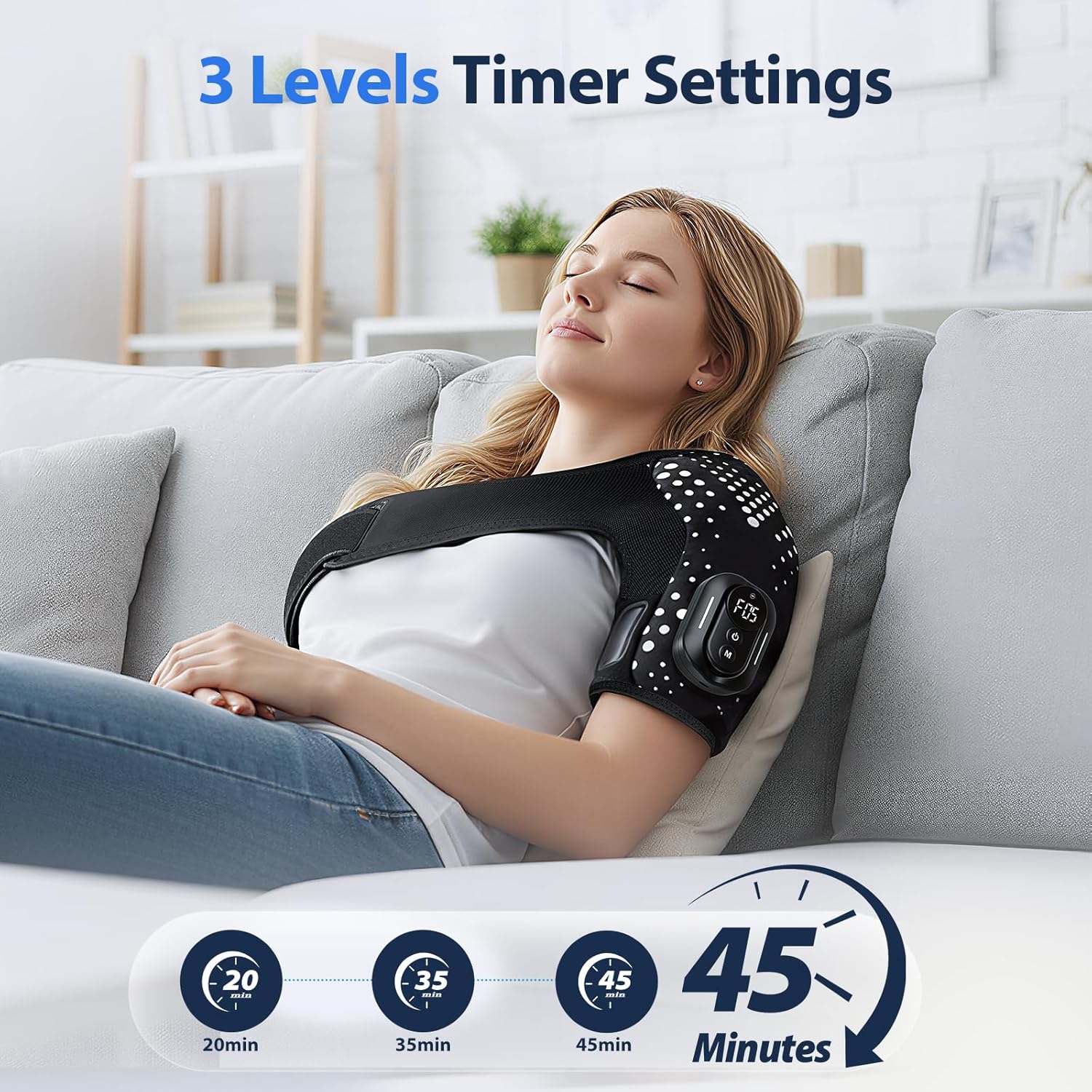 Shoulder Massage pad, with Heat Vibration 5 Levels Adjustable 6