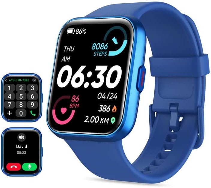 【ID208-PLUS】1.8" Touch Screen Fitness Tracker with Answer/Make Calls, IP68 Heart Rate/Sleep/SpO2 Pedometer 2
