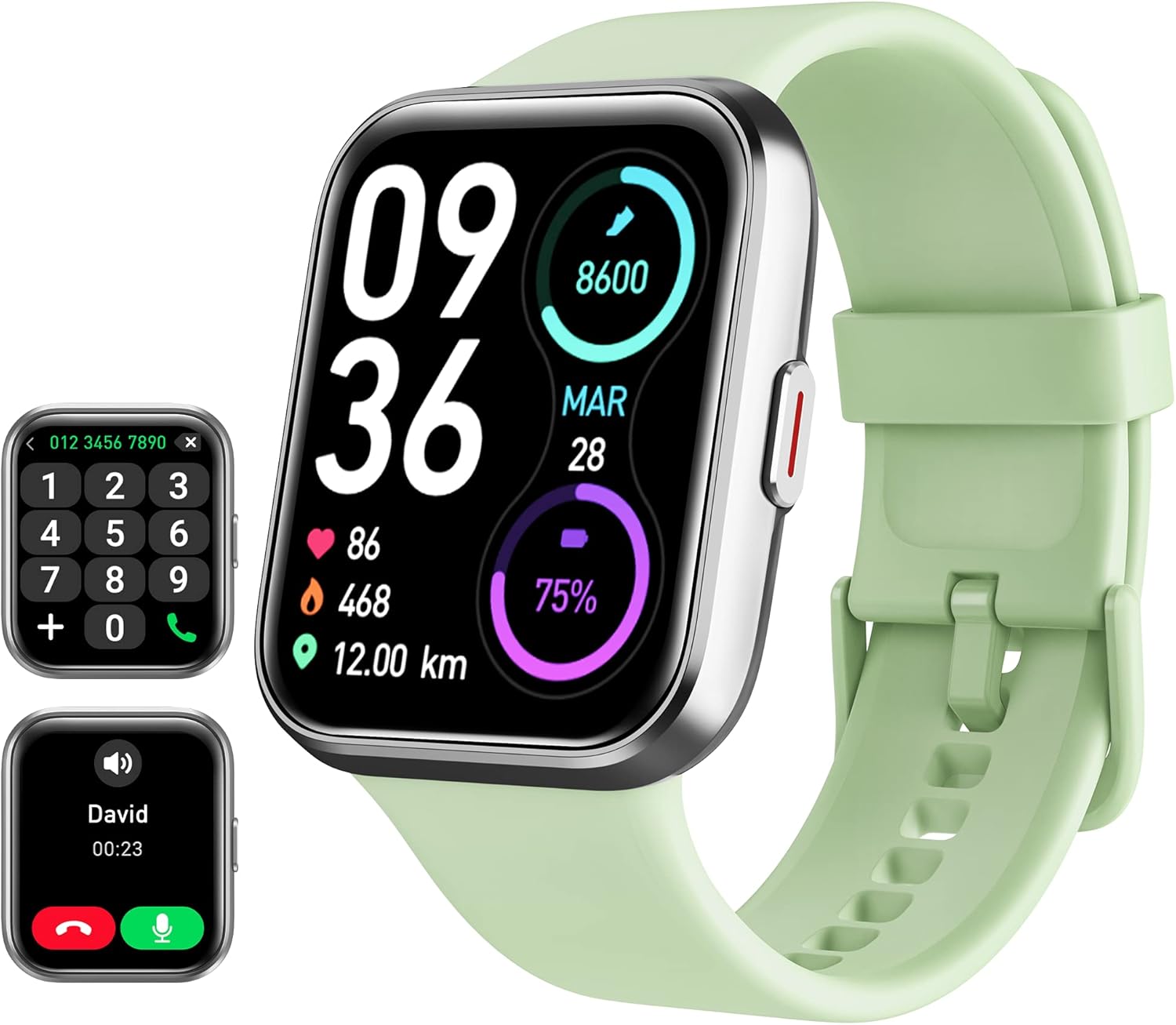 【IDW208 PLUS】 1.8" Touch Screen Fitness Tracker with Answer/Make Calls 4