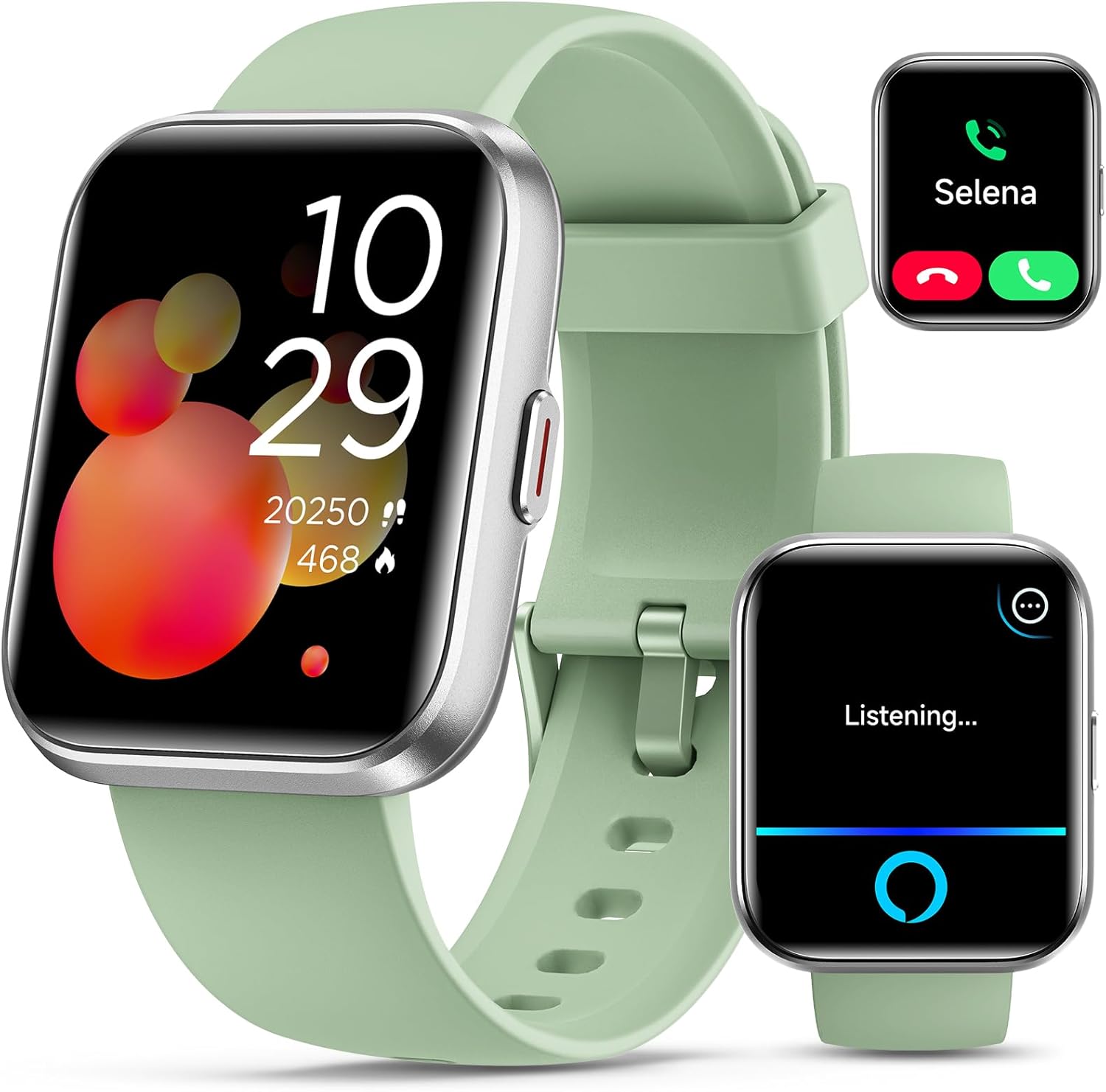 【IDW208】1.8'' Fitness Tracker Watch with Alexa, Call & Notification Alerts, Heart Rate & Sleep Monitor,Waterproof 3