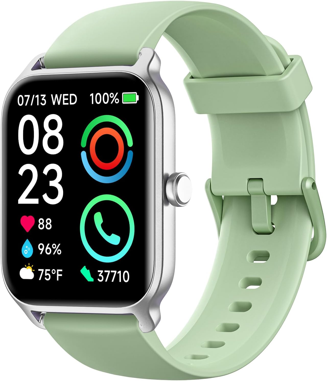 【IDW13】 1.8" IP68 Waterproof Fitness Watch with Bluetooth Call (Answer/Make), Heart Rate/Sleep/SpO2 Monitor 2