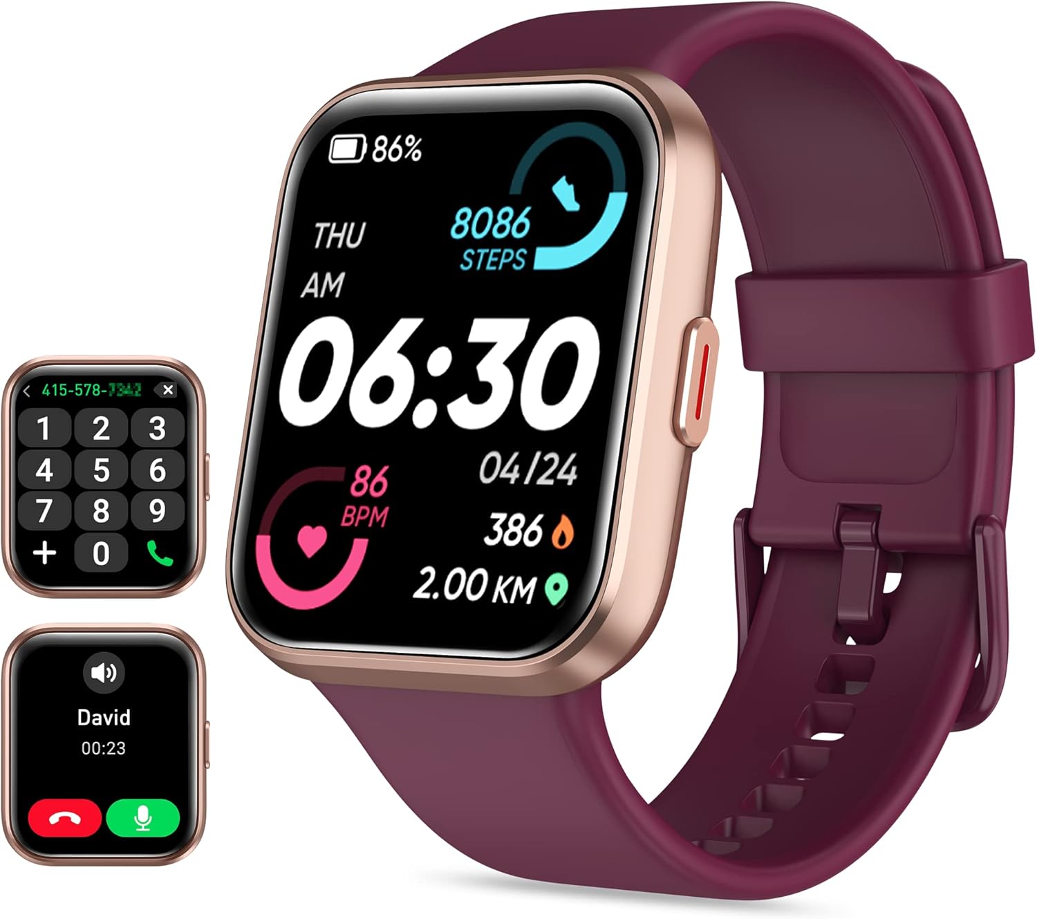 【IDW208 PLUS】 1.8" Touch Screen Fitness Tracker with Answer/Make Calls 6