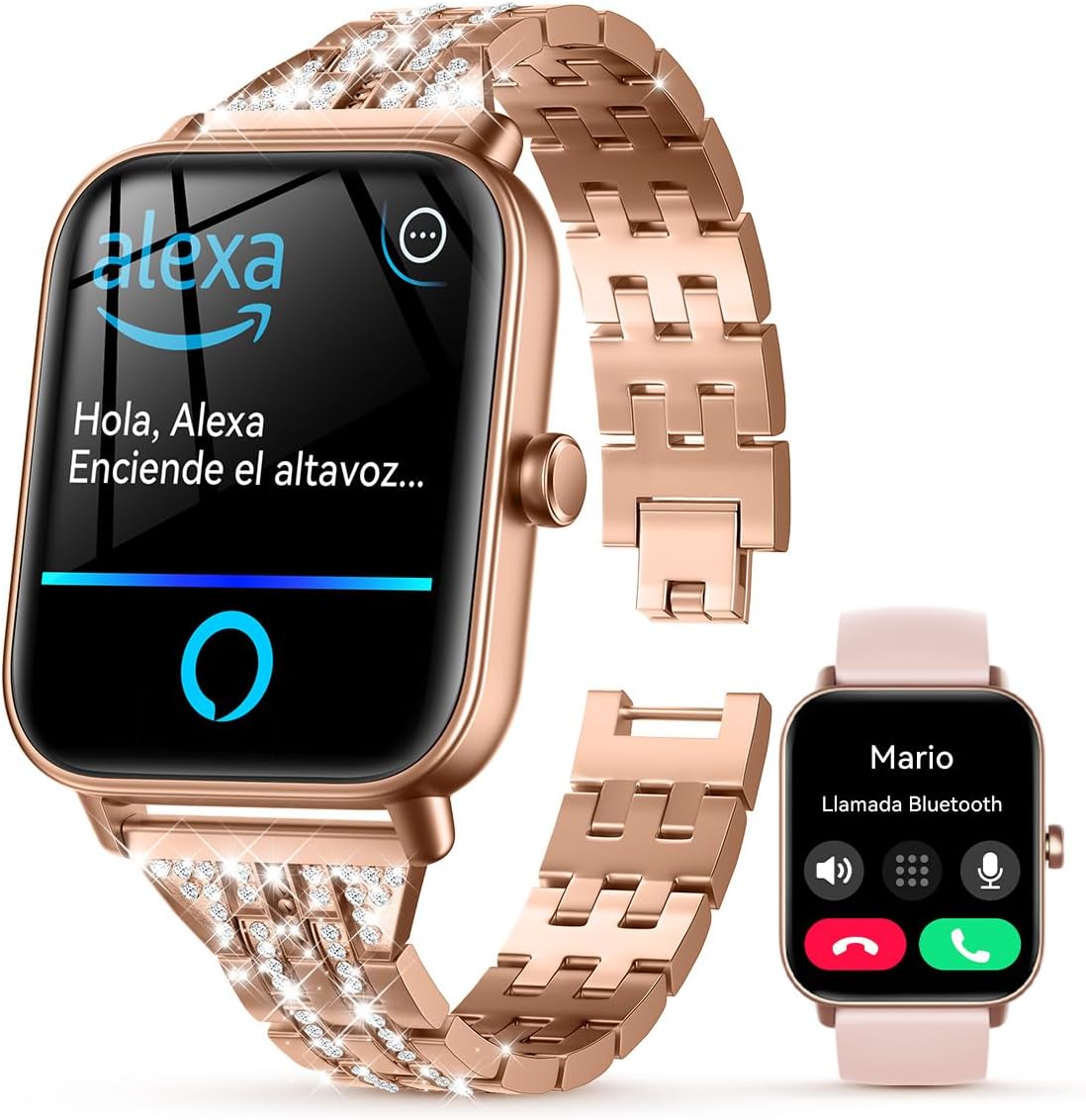 【IDW19H】Smart Watch for Women Android & iPhone,1.8" Smartwatch with Heart Rate/SpO2/Sleep Monitor, 15