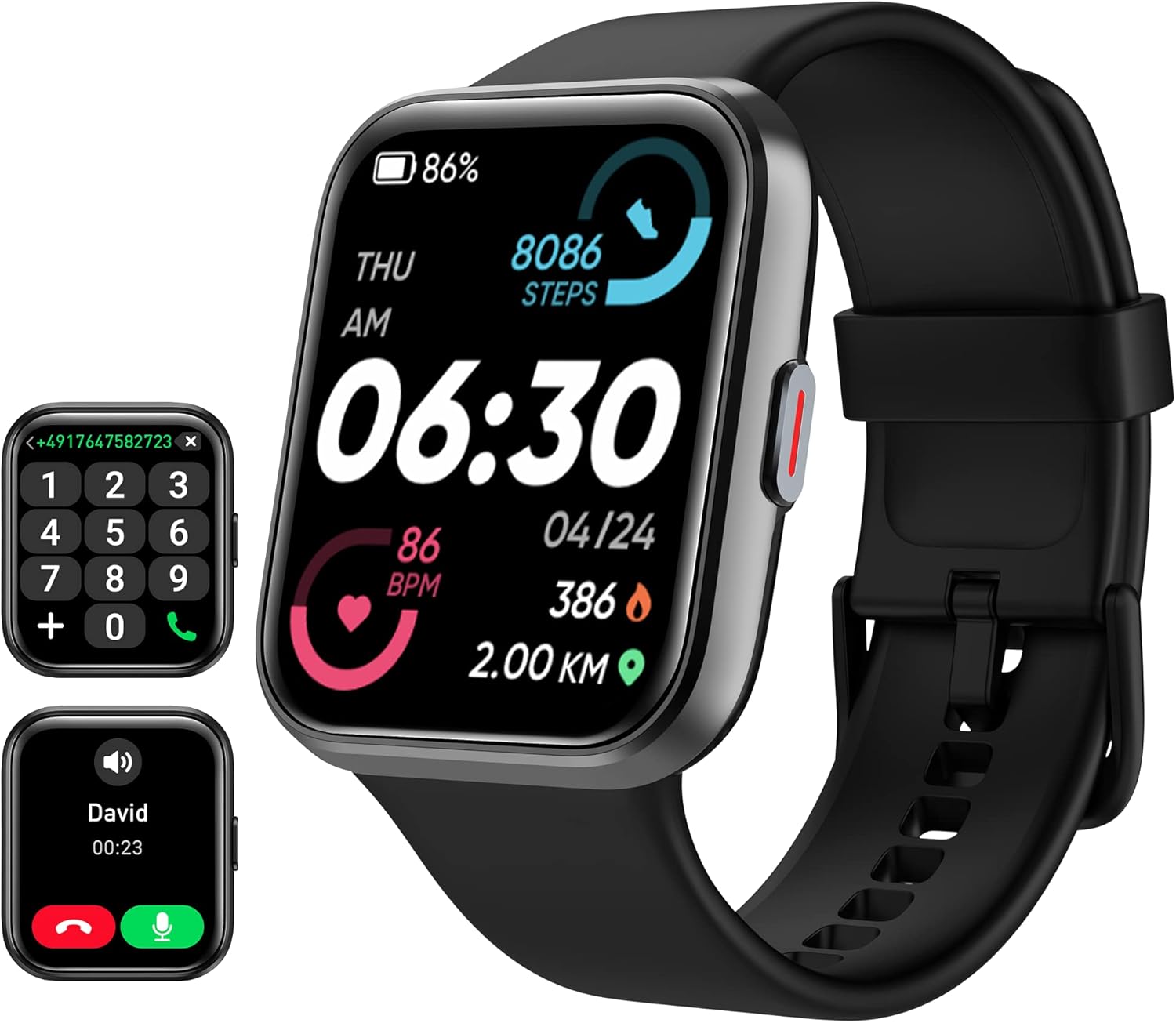 【IDW208 PLUS】 1.8" Touch Screen Fitness Tracker with Answer/Make Calls 2