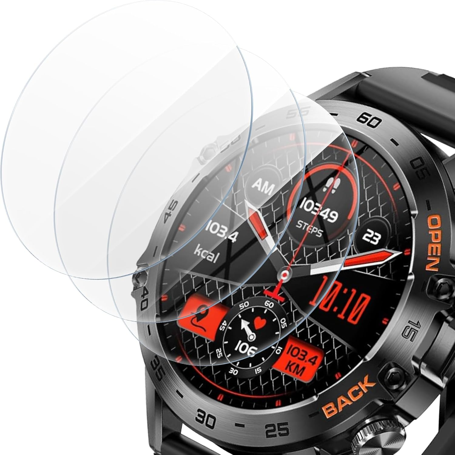 2-Pack 1.8" Smart Watch Screen Protector for AR-01/DR-05/DR-06 (Free Shipping with Purchase of 2 or More!) 1